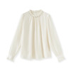 「高货wl」全新升级【铂金会员247/天猫329/差价82】(95102)洛诗琳法式重工钉珠衬衫2025秋季木耳边气质雪纺上衣女 商品缩略图4