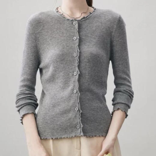 【超模君限定！少量库存】C*hanel同源澳洲绵羊毛面料 SUSX早秋气质花边开衫B015165（下单3-7天发货） 商品图3