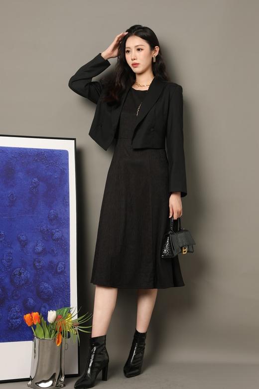 Le Malene 知性简约西装背心连衣裙套装 16880 商品图1