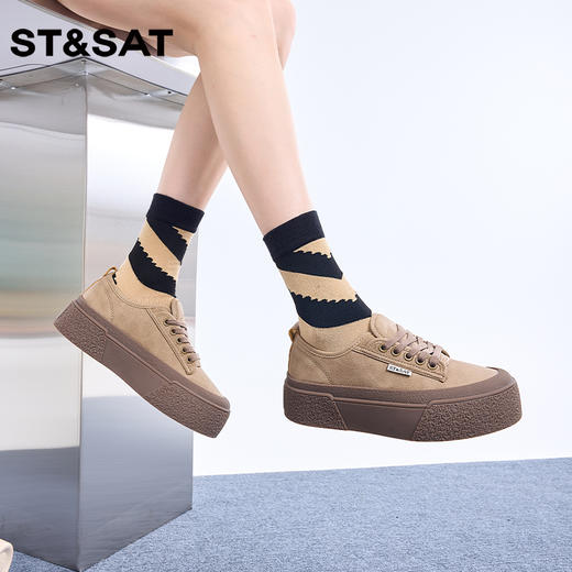 星期六简约松糕厚底休闲板鞋SS33112H04 商品图5