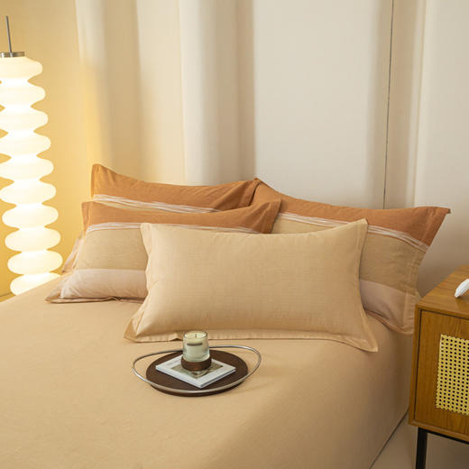 無印良品60S全棉磨毛四件套--摩卡 商品图1