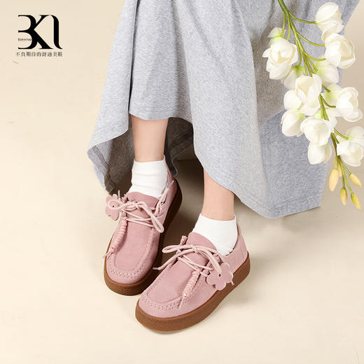 BAKERLOO女鞋复古深口袋鼠厚底乐福女鞋JY202 商品图1