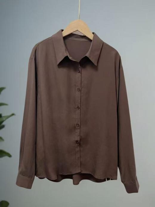 【秋新品】古泥7737咖色简约衬衫-喜出 商品图2