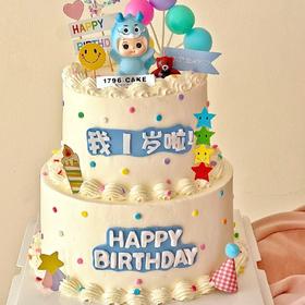 ［创意儿童卡通定制周岁蛋糕］