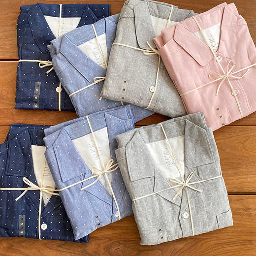 100%棉 双层纱家居服男款   A-5323 商品图5