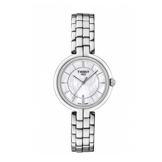 天梭Tissot弗拉明戈系列钢带石英女表白盘钢带 T094.210.11.111.00 商品图0