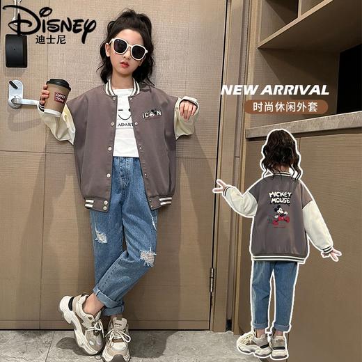 迪士尼女童棒球服外套春秋2025新款洋气儿童夹克女大童上衣春装潮 商品图3