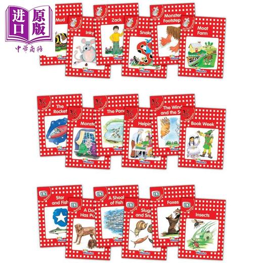 【中商原版】Jolly Phonics Readers Red Level 1 Complete Set 快乐自然拼读读物红色等级18本套装 1级 英文原版英语分级读物 商品图0