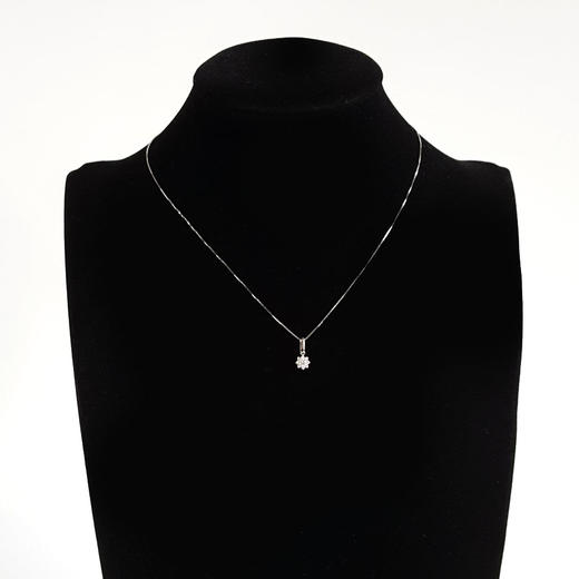 【天然正品】莱绅通灵AU750白金时尚设计款0.101克拉钻石吊坠项链060925NJS17 现售价：2480 商品图6