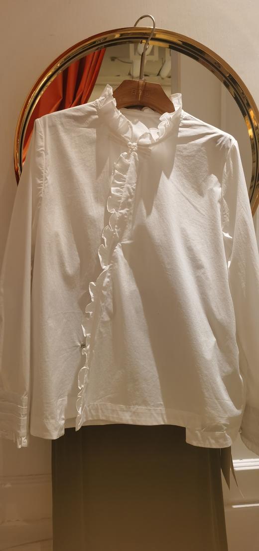 【门店同款】ENJOY春季云敛-春光推盏暖玉白衬衫 161293158 商品图0