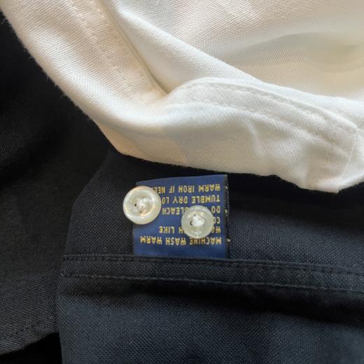 拉家短袖衬衫纯色小马刺绣时尚百搭(波哥穿L合适,蕾姐黑色L,白色2XL) 商品图11