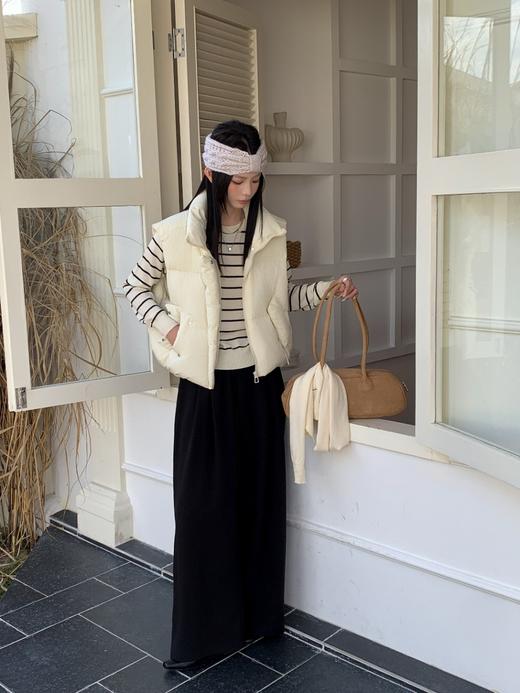 【YW】无忧购 秋冬短款时尚门襟收腰显瘦百搭立领韩版马甲羽绒外套6376（截单后3-5天发货） 商品图1