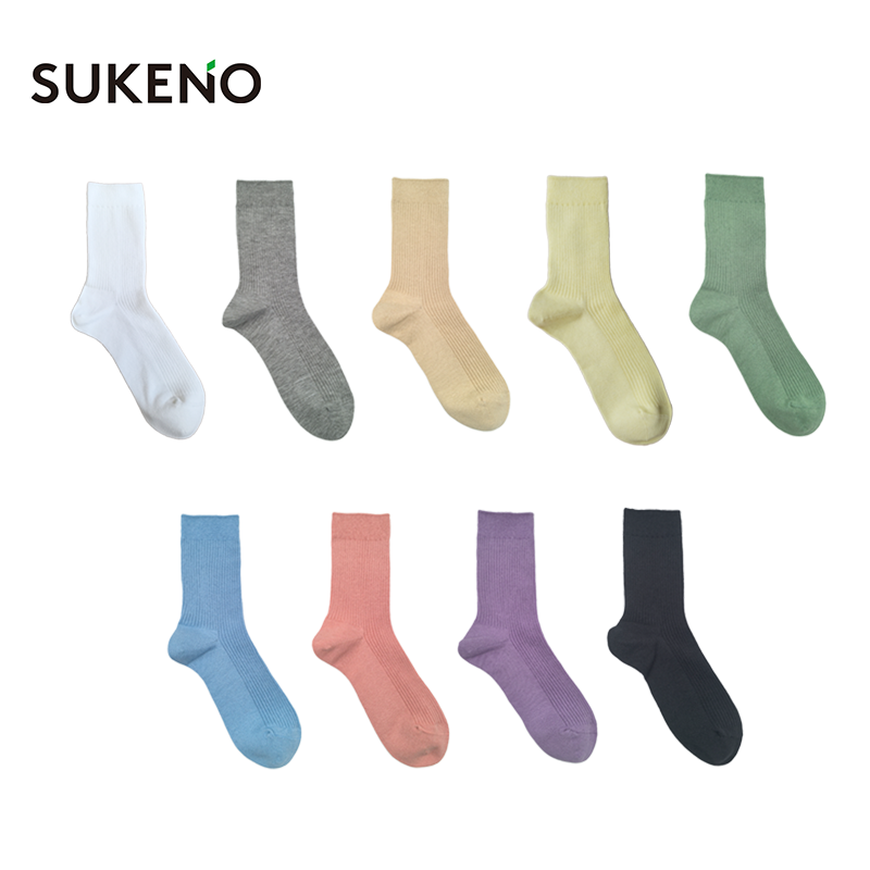 SUKENO女袜中筒袜堆堆袜百搭日系纯色袜子