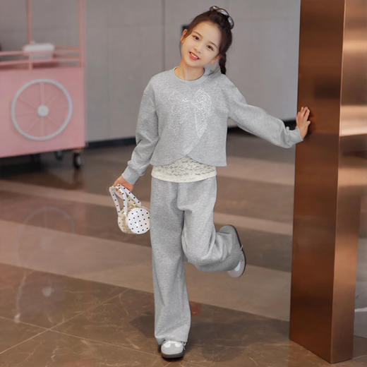 蝴蝶结蕾丝两件套 商品图2