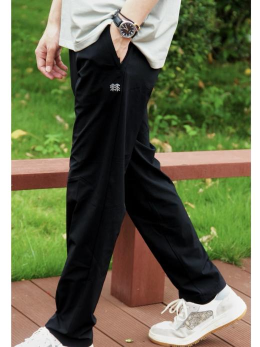 秋款，双拉链，kl直筒户外运动长裤，立体硅胶标，隐藏式口袋 两棵树直筒裤 商品图1