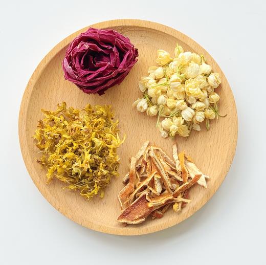 【三花陈皮茶】墨红玫瑰、茉莉花和川陈皮，口感温和清甜 商品图1