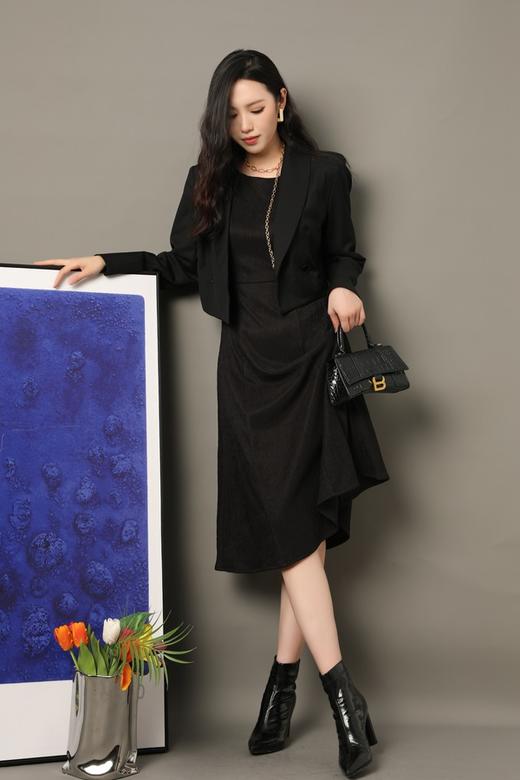Le Malene 知性简约西装背心连衣裙套装 16880 商品图0