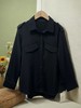【秋新品】古泥9910黑色气质斜口袋衬衫-喜出 商品缩略图2