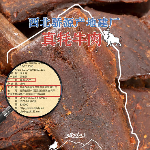 青海 西北骄 手撕牦牛肉干150g 商品图2