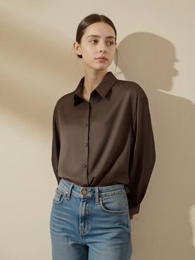 【秋新品】古泥7737咖色简约衬衫-喜出