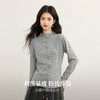 【年货节】熙世界植绒波点半高领T恤女2025秋冬新款修身内搭打底衫长袖上衣 商品缩略图1