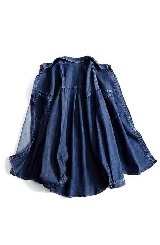 【秋新品】古泥品牌5820 100%棉双口袋牛仔衬衫外套-喜出 商品图7