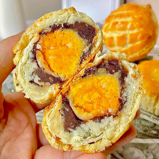 【2盒198元】卡吉诺青花秋月中秋乳酪月饼礼盒10饼8味775gyz 商品图3