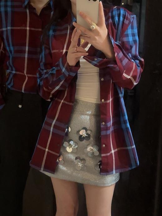 巴家红色格纹衬衣  男女同款 商品图12