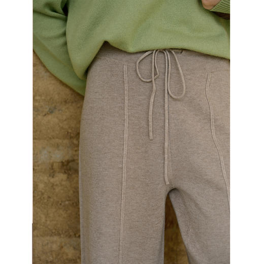 HeyDress针织羊毛直筒长裤 商品图2