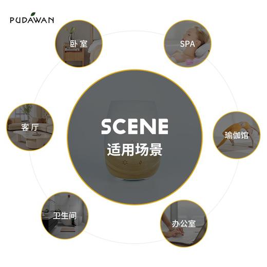 普达湾超声波香薰机加湿器室内精油扩香机 家用静音卧室   A-5212 商品图4