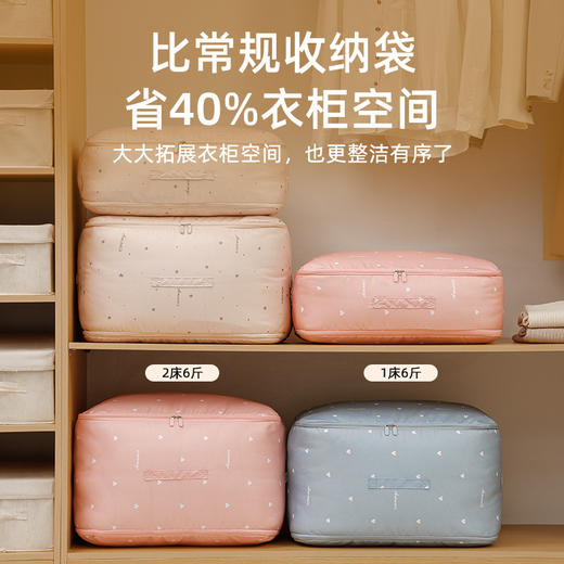 换季收纳【升级大容量！轻松装下衣物】叠加放置，节省空间，羽绒服衣物专用压缩袋棉被褥整理真空大容量防潮。rb 商品图2