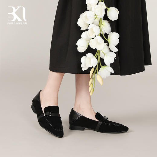 BAKERLOO尖头粗缝深口乐福女鞋HD187 商品图4