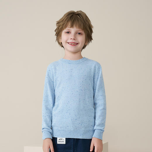 【亲子】儿童100%羊绒衫2025秋冬女童点子纱男童毛衣女士打底针织 商品图4