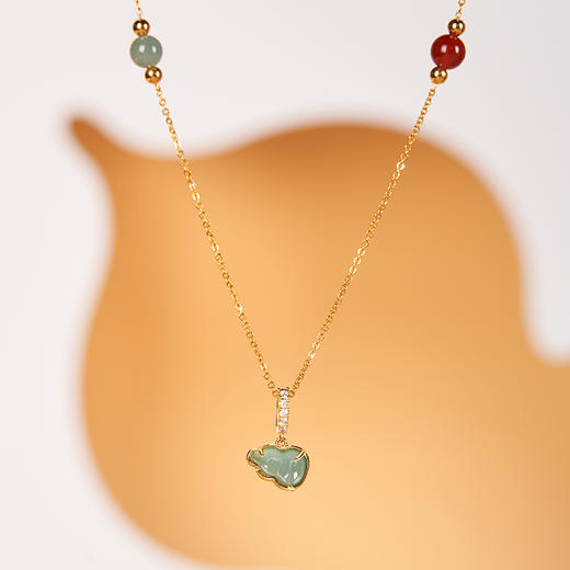 大英博物馆 东方梦境系列 翡翠葫芦红玛瑙一款多戴项链 商品图2