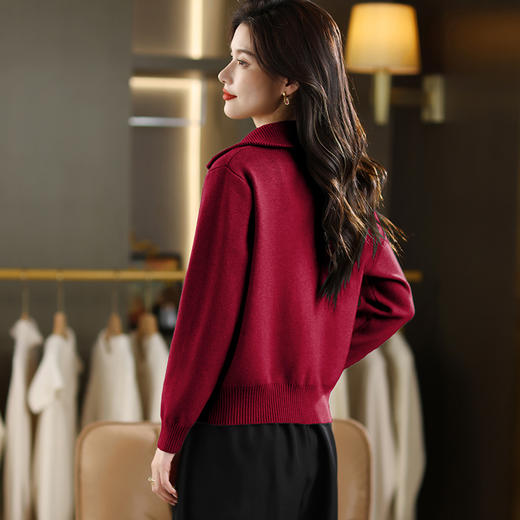 CC 101-9507针织开衫外套拉链款上衣 商品图3