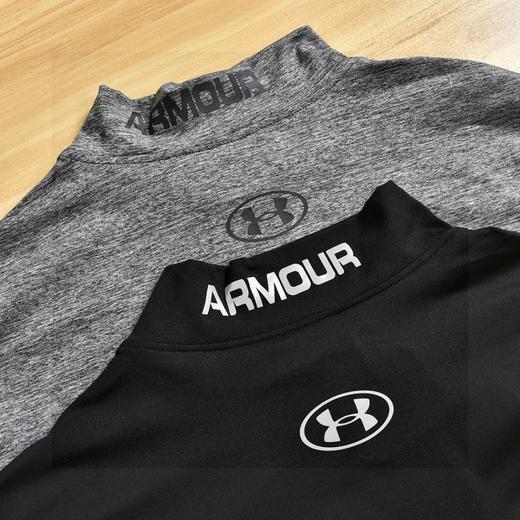 高弹力 轻薄柔软透气  UA安德玛秋季半高领运动打底衫外穿男士轻薄速干健身长袖T恤衫 商品图5