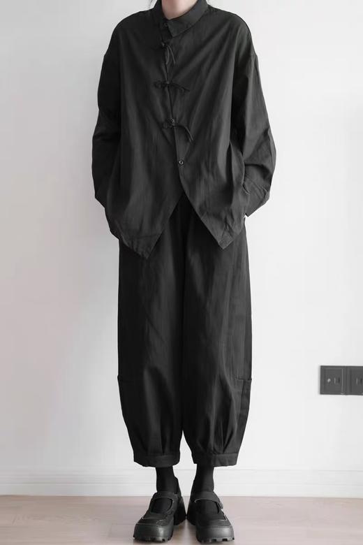 【秋新品】古泥7528新中式盘扣斜开襟衬衫（有些针脚痕迹）-喜出 商品图6