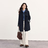 【09/17新品】熙世界淡人穿搭风衣外套女高级感格纹翻边袖中长款大衣2025秋新款 商品缩略图4