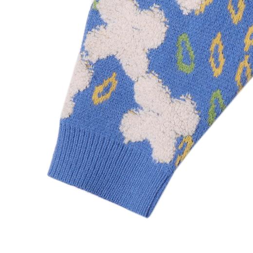 2682SDSA男士秋冬新款痞帅男装美式复古老花polo领针织衫百搭时尚毛衣 商品图4