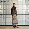 NEELLY纳俪商场同款秋新款豹纹蕾丝拼接半身裙女高级感显瘦中长裙N25082E01097 商品缩略图0