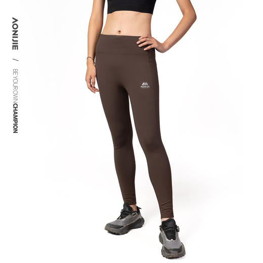 奥尼捷运动舒适弹力加绒紧身立体保暖大容量塑身长裤/FW6211 商品图4