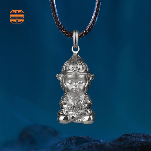玺匠金铺《足银大圣》孙悟空足银999 佩戴吊坠项链 中秋节礼物 商品图0