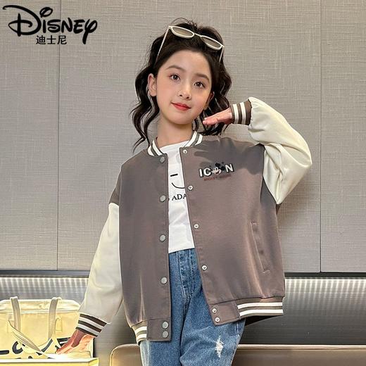 迪士尼女童棒球服外套春秋2025新款洋气儿童夹克女大童上衣春装潮 商品图4