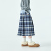 棵初2025年秋冬新款亲子中大女童学院蓝白格纹半裙清新文艺风裙子 商品缩略图3