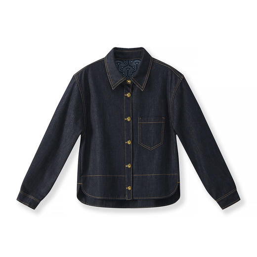 「高货wl」全新升级【铂金会员330/天猫439/差价109】(20321)洛诗琳复古松弛休闲牛仔外套2025秋季短款百搭夹克外套女 商品图4