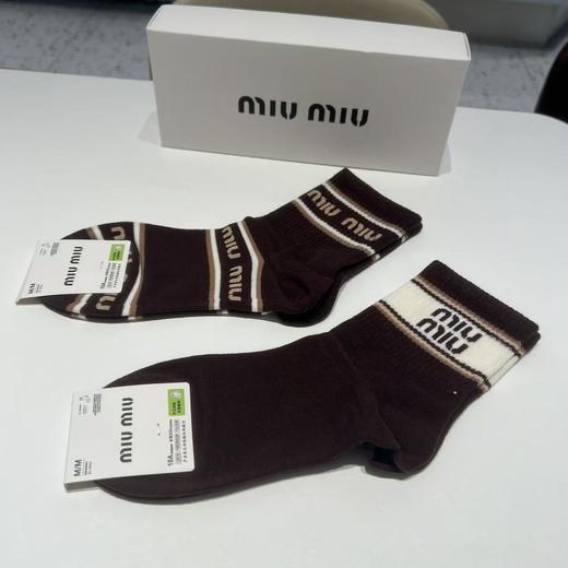 G502缪缪棉袜百搭中筒袜，一盒五双装 商品图3