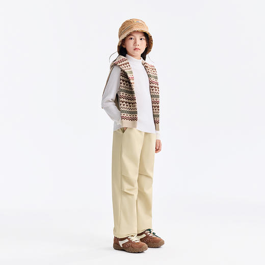 女童全腰梭织夹裤冬季新款安奈儿童装EG546600 商品图3