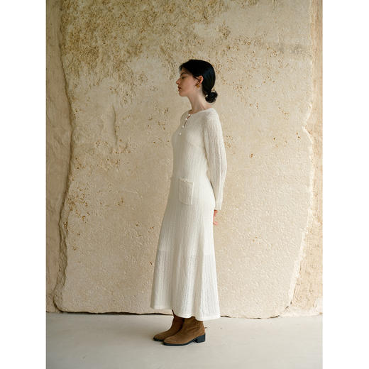 HeyDress提花羊毛收腰针织连衣裙 商品图3