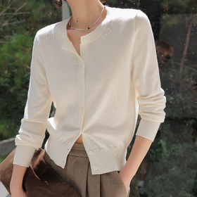 热卖！经典百搭！伊泺杉 针织羊毛开衫 时尚气质 保暖百搭 8色可选