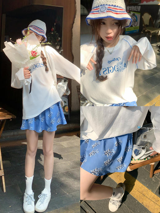 <曾小咸推荐>现货秒杀！微信超特价！字母印花防晒T恤 日常119.99 立减60 秒杀59.99！碎花半身裙 日常109.99 立减50 秒杀59.99！ 商品图1